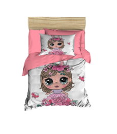 L'essentiel linge de maison Juego de Funda de Edredón PH174 Rosa, Blanco y Marrón